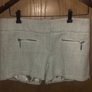 DYNAMITE WHITE AND SILVER SHORTS